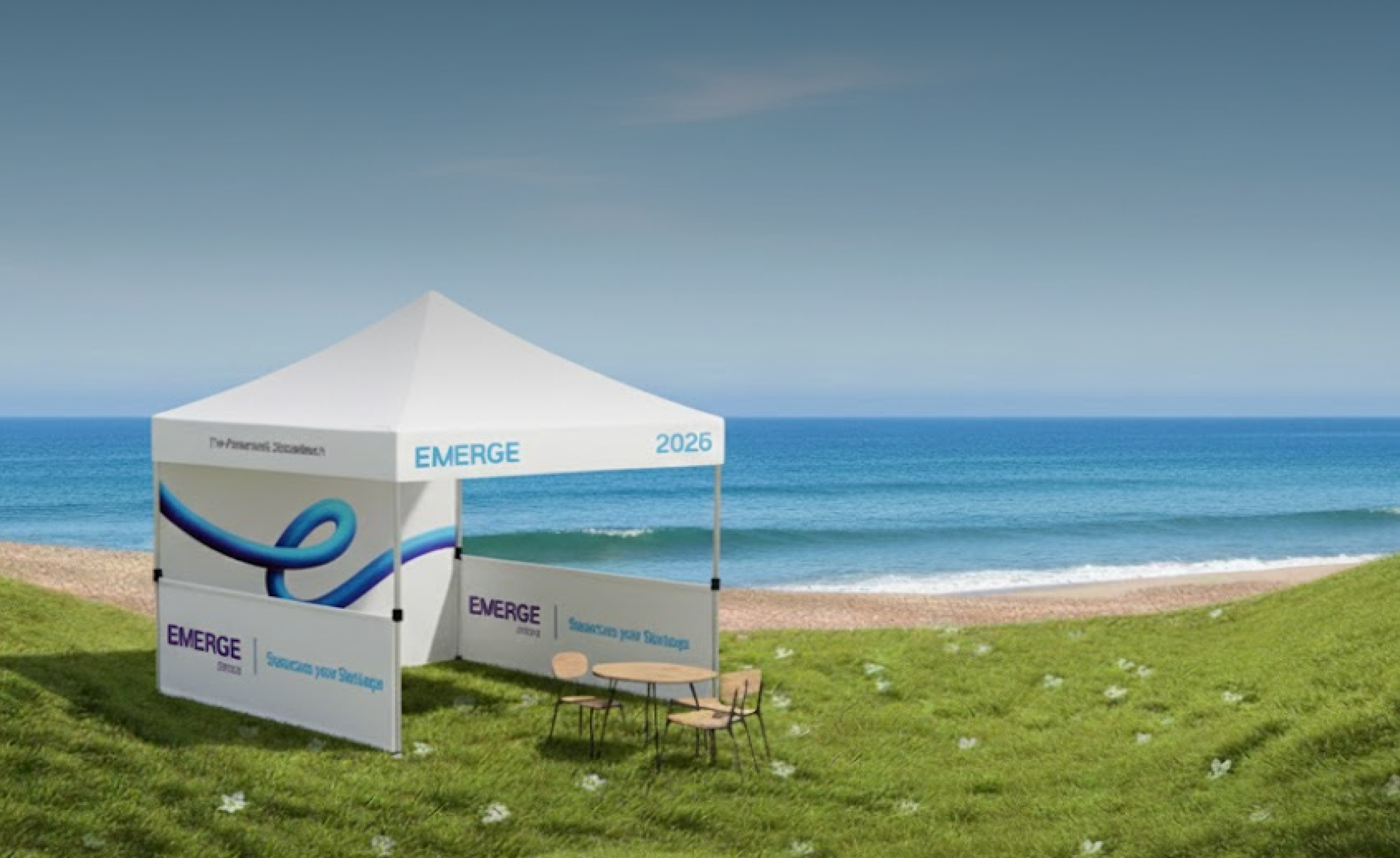 Beach pavilion setup